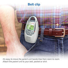 Load image into Gallery viewer, VTech DM221 Audio Baby Monitor with up to 1,000 ft of Range, Vibrating Sound-Alert, Talk Back Intercom & Night Light Loop, White/Silver