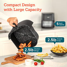 Load image into Gallery viewer, COSORI Air Fryer Pro LE 5-Qt Airfryer, Quick and Easy Meals, UP to 450℉, Quiet Operation, 85% Oil less, 130+ Exclusive Recipes, 9 Customizable Functions in 1, Compact, Dishwasher Safe, Gray