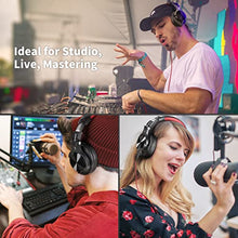 Load image into Gallery viewer, OneOdio A71 Hi-Res Studio Recording Headphones - Wired Over Ear Headphones with SharePort, Professional Monitoring & Mixing Foldable Headphones with Stereo Sound (Red)