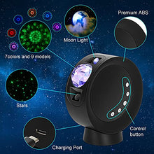 Load image into Gallery viewer, LitEnergy LED Sky Projector Light, Galaxy Lighting, Nebula Star Night Lamp with Base and Remote Control for Gaming Room, Home Theater, Bedroom , or Mood Ambiance (Black)