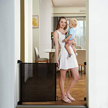 Load image into Gallery viewer, EasyBaby Products Indoor Outdoor Retractable Baby Gate, 33" Tall, Extends up to 55" Wide, Black