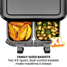Load image into Gallery viewer, Chefman TurboFry Touch Dual Air Fryer, Maximize The Healthiest Meals With Double Basket Capacity, One-Touch Digital Controls And Shake Reminder For The Perfect Crispy And Low-Calorie Finish