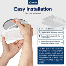 Load image into Gallery viewer, Amico 12 Pack 6 Inch 3CCT Ultra-Thin LED Recessed Ceiling Light with Junction Box, 3000K/4000K/5000K Selectable, 12W Eqv 100W, Dimmable LED Can Lights, 1000LM High Brightness Downlight