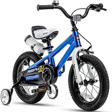 Load image into Gallery viewer, RoyalBaby Kids Bike Boys Girls Freestyle BMX Bicycle with Training Wheels Gifts for Children Bikes 12 Inch Blue