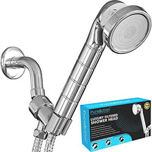 Load image into Gallery viewer, PureAction Luxury Filtered Shower Head with Handheld Hose - Hard Water Softener High Pressure & Water Saving Showerhead Filter - Removes Chlorine & Flouride For Dry Skin & Hair - SPA Showerhead Filter