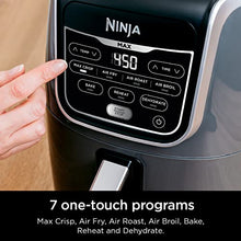 Load image into Gallery viewer, Ninja AF161 Max XL Air Fryer that Cooks, Crisps, Roasts, Bakes, Reheats and Dehydrates, with 5.5 Quart Capacity, and a High Gloss Finish, Grey