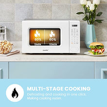 Load image into Gallery viewer, COMFEE CMO-C20M1WH Retro Microwave With 11 power levels, Fast Multi-stage Cooking, Turntable Reset Function Kitchen Timer, Speedy Cooking, Weight/Time Defrost, Memory function, Children Lock, 700W