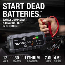 Load image into Gallery viewer, NOCO Boost XL GB50 1500 Amp 12-Volt UltraSafe Lithium Jump Starter Box, Car Battery Booster Pack, Portable Power Bank Charger, and Jumper Cables for Up to 7-Liter Gasoline and 4-Liter Diesel Engines