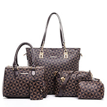 Load image into Gallery viewer, 2E-youth Designer Purses And Handbags For Women Satchel Shoulder Bag Tote Bag For Work Clutch Purses (5pcs brown)