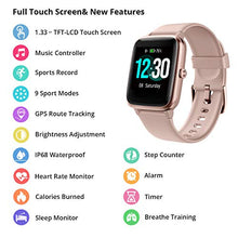 Load image into Gallery viewer, Fitpolo Smart Watch for Android Phones Compatible with iPhone IP68 Swimming Waterproof Smartwatch Fitness Tracker Fitness Watch Heart Rate Monitor Smart Watches for Women (Pink)
