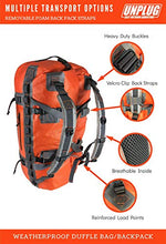 Load image into Gallery viewer, Unplug Ultimate Adventure Bag -1680D Heavy Duty Waterproof Duffel Bag for Boating, Motorcycling, Hunting, Camping, Kayaks or Jet Ski. Gets Gear Through Any Conditions (155L, Adventure Orange)