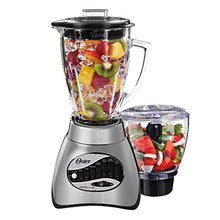 Load image into Gallery viewer, Oster Core 16-Speed Blender with Glass Jar, Black, 006878. Brushed Chrome , 40 Ounce