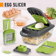 Load image into Gallery viewer, Mueller Pro-Series 10-in-1, 8 Blade Vegetable Chopper, Onion Mincer, Cutter, Dicer, Egg Slicer with Container