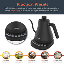 Load image into Gallery viewer, COSORI Electric Gooseneck Kettle with 5 Variable Presets, Pour Over Kettle & Coffee Kettle, 100% Stainless Steel Inner Lid & Bottom, 1200 Watt Quick Heating, 0.8L, Matte Black