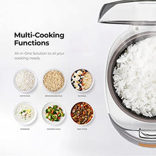 Load image into Gallery viewer, CUCKOO CR-0632F | 6-Cup (Uncooked) Micom Rice Cooker | 9 Menu Options: White Rice, Brown Rice & More, Nonstick Inner Pot, Made in Korea | White/Grey