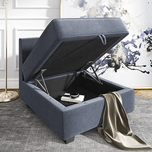 Load image into Gallery viewer, HONBAY Modern Fabric Middle Module for Modular Sofa Customizable Sectional Sofa Couch Accent Armless Chair, Bluish Grey