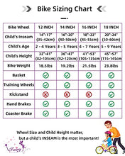 Load image into Gallery viewer, JOYSTAR 14 Inch Kids Bike for Ages 3 4 5 Years Girls, Toddler Bike with Training Wheels & Handbrake for 3-5 Years Old Child, Purple