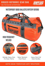 Load image into Gallery viewer, Unplug Ultimate Adventure Bag -1680D Heavy Duty Waterproof Duffel Bag for Boating, Motorcycling, Hunting, Camping, Kayaks or Jet Ski. Gets Gear Through Any Conditions (110L, Adventure Orange)