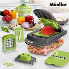 Load image into Gallery viewer, Mueller Pro-Series 10-in-1, 8 Blade Vegetable Chopper, Onion Mincer, Cutter, Dicer, Egg Slicer with Container
