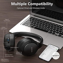 Load image into Gallery viewer, RUNOLIM Hybrid Active Noise Cancelling Headphones, Wireless Over Ear Bluetooth Headphones with Microphone, 65H Playtime, Foldable Headphones with HiFi Audio, Deep Bass for Home Travel Office