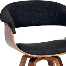 Load image into Gallery viewer, Armen Living Summer Chair in Charcoal Fabric and Walnut Wood Finish, 31" x 25" x 22"