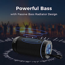 Load image into Gallery viewer, comiso X26 Bluetooth Speaker, IPX5 Waterproof Speakers 360° HD Surround Sound with Punchy Bass, Wireless Dual Pairing, 24H Playtime, Portable Speaker for Shower, Home, Outdoor, Camping, Beach - Black