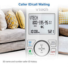 Load image into Gallery viewer, VTech VS112-27 DECT 6.0 Bluetooth 2 Handset Cordless Phone for Home with Answering Machine, Call Blocking, Caller ID, Intercom and Connect to Cell (Silver & White)