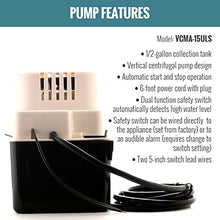 Load image into Gallery viewer, Little Giant VCMA-15ULS 115 Volt, 65 GPH, 1/50 HP Automatic Condensate Removal Pump with Safety Switch, White/Black, 554405