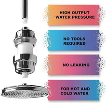 Load image into Gallery viewer, Aqua Earth 15 Stage Shower Filter with Vitamin C Shower Filters for Hard Water Unique Coconut Shell Activated Carbon Technology | Best Removes Chlorine Fluoride Heavy Metals & Other Sediments