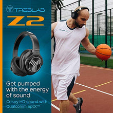 Load image into Gallery viewer, TREBLAB Z2 | Over Ear Workout Headphones with Microphone | Bluetooth 5.0, Active Noise Cancelling (ANC) | Up to 35H Battery Life | Wireless Headphones for Sport, Workout, Running, Gym