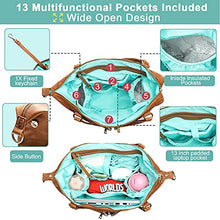 Load image into Gallery viewer, Diaper Bag Tote Mominside Leather Diaper Bag Backpack for Mom Dad Large Travel Diaper Tote Baby Bag for Boys Girls with 4 Insulated Pockets, Changing Station, Shoulder Straps(Brown)