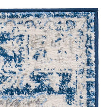 Load image into Gallery viewer, SAFAVIEH Brentwood Collection BNT865A Medallion Distressed Non-Shedding Living Room Bedroom Dining Home Office Area Rug, 8' x 10', Ivory / Navy