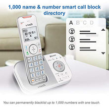 Load image into Gallery viewer, VTech VS112-27 DECT 6.0 Bluetooth 2 Handset Cordless Phone for Home with Answering Machine, Call Blocking, Caller ID, Intercom and Connect to Cell (Silver & White)