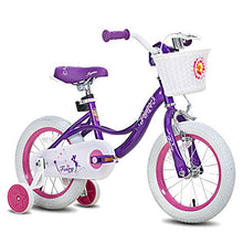 Load image into Gallery viewer, JOYSTAR 14 Inch Kids Bike for Ages 3 4 5 Years Girls, Toddler Bike with Training Wheels & Handbrake for 3-5 Years Old Child, Purple