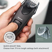 Load image into Gallery viewer, Panasonic Beard Trimmer for Men Cordless Precision Power, Hair Clipper with Comb Attachment and 19 Adjustable Settings, Washable, ER-SB40-K