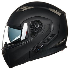 Load image into Gallery viewer, ILM Bluetooth Integrated Modular Flip up Full Face Motorcycle Helmet Sun Shield Mp3 Intercom (XL, Matte Black)