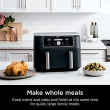Load image into Gallery viewer, Ninja DZ401 Foodi 10 Quart 6-in-1 DualZone XL 2-Basket Air Fryer with 2 Independent Frying Baskets, Match Cook & Smart Finish to Roast, Broil, Dehydrate & More for Quick, Easy Family-Sized Meals, Grey