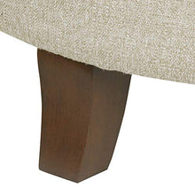 Load image into Gallery viewer, HomePop by Kinfine Fabric Upholstered Round Storage Ottoman - Velvet Button Tufted Ottoman with Removable Lid, Twine