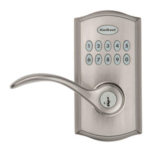 Load image into Gallery viewer, Kwikset SmartCode 955 Keyless Keypad Door Auto Lock with Handle, Electronic Lever Deadbolt Alternative, Three Entry Mode, Disabled Passage, SmartKey Re-Key Security, Satin Nickel