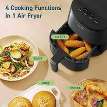 Load image into Gallery viewer, COSORI Small Air Fryer Oven 2.1 Qt, 4-in-1 Mini Airfryer, Bake, Roast, Reheat, Space-saving & Low-noise, Nonstick and Dishwasher Safe Basket, 30 In-App Recipes, Sticker with 6 Reference Guides,Grey