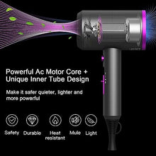 Load image into Gallery viewer, Slopehill Professional Ionic Hair Dryer, Powerful 1800W Fast Drying Low Noise Blow Dryer with 2 Concentrator Nozzle 1 Diffuser Attachments for Home Salon Travel