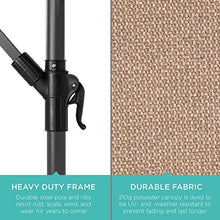 Load image into Gallery viewer, Best Choice Products 10ft Offset Hanging Market Patio Umbrella w/Easy Tilt Adjustment, Polyester Shade, 8 Ribs for Backyard, Poolside, Lawn and Garden - Tan