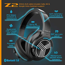 Load image into Gallery viewer, TREBLAB Z2 | Over Ear Workout Headphones with Microphone | Bluetooth 5.0, Active Noise Cancelling (ANC) | Up to 35H Battery Life | Wireless Headphones for Sport, Workout, Running, Gym