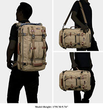 Load image into Gallery viewer, WITZMAN Canvas Backpack Vintage Travel Backpack Large Laptop Bags Convertible Shoulder Rucksack (A519-1/ Classic Light Green)