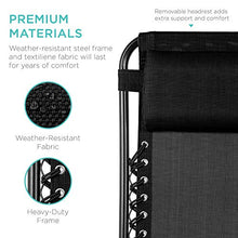 Load image into Gallery viewer, Best Choice Products Set of 2 Adjustable Steel Mesh Zero Gravity Lounge Chair Recliners w/Pillows and Cup Holder Trays, Black