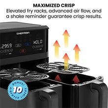 Load image into Gallery viewer, Chefman TurboFry Touch Dual Air Fryer, Maximize The Healthiest Meals With Double Basket Capacity, One-Touch Digital Controls And Shake Reminder For The Perfect Crispy And Low-Calorie Finish
