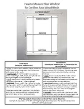 Load image into Gallery viewer, ARLO BLINDS Faux Wood Blinds, 2" Cordless Horizontal Blinds with Crown Valance, 34.625" W x 60" H, White