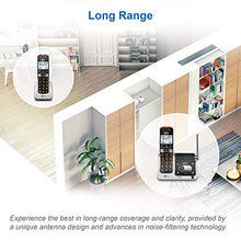 Load image into Gallery viewer, AT&T BL102-2 DECT 6.0 2-Handset Cordless Phone for Home with Answering Machine, Call Blocking, Caller ID Announcer, Audio Assist, Intercom, and Unsurpassed Range, Silver/Black