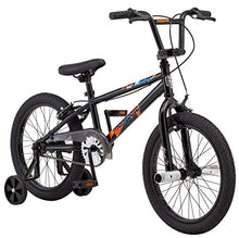 Load image into Gallery viewer, Mongoose Switch BMX Bike for Kids, 18-Inch Wheels, Includes Removable Training Wheels , Black