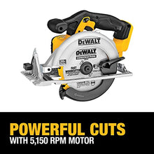 Load image into Gallery viewer, DEWALT 20V MAX Circular Saw, 6-1/2-Inch Blade, 460 MWO Engine, 0-50 Degree Bevel Capability, Bare Tool Only (DCS391B)